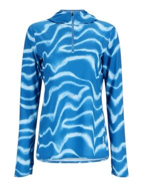 Simms SolarFlex 1/4 Zip Hoody Wave Print NWT Size Large